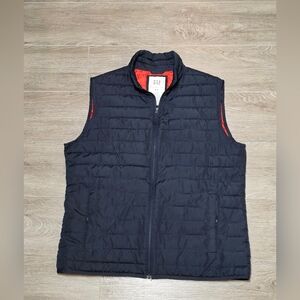 Gap Windproof Water Resistant Puffy Vest Mens Size Large Navy Blue